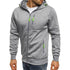 Cotton Mens Hoodies Zipper Sports Casual Wear Zipper 2019 Fashion Tide Jacquard Hoodies Fleece Jacket Fall Sweatshirts Coat - menochic